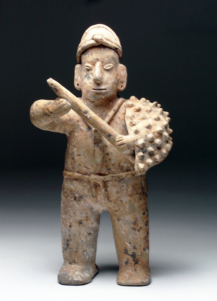 Tall Colima / Jalisco Warrior Figure w/ Rattles (1 of 1)