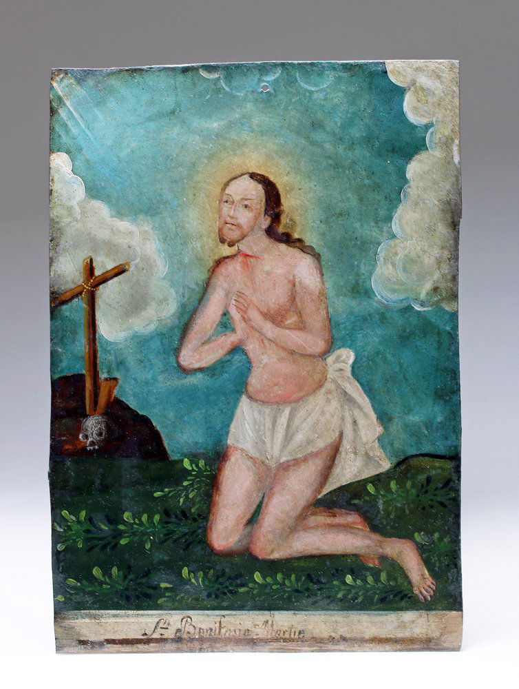 Old Mexican Retablo San Bonifacio Martir, ex-Historia (1 of 3)