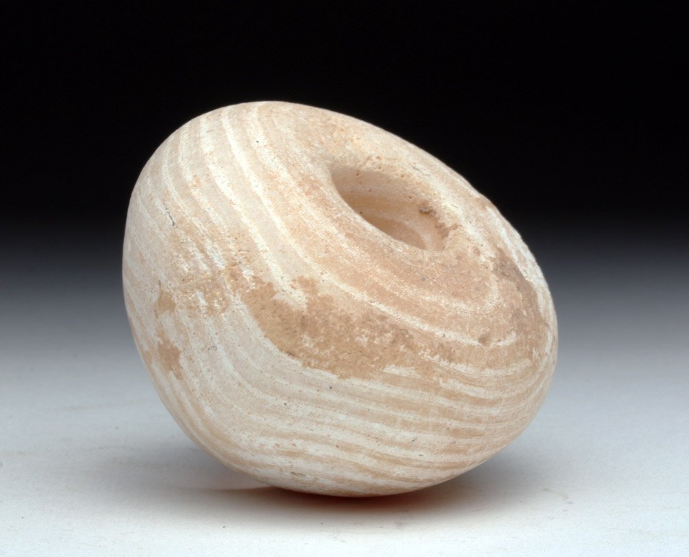 Egyptian Pre- Dynastic Banded Alabaster Mace Head (1 of 5)