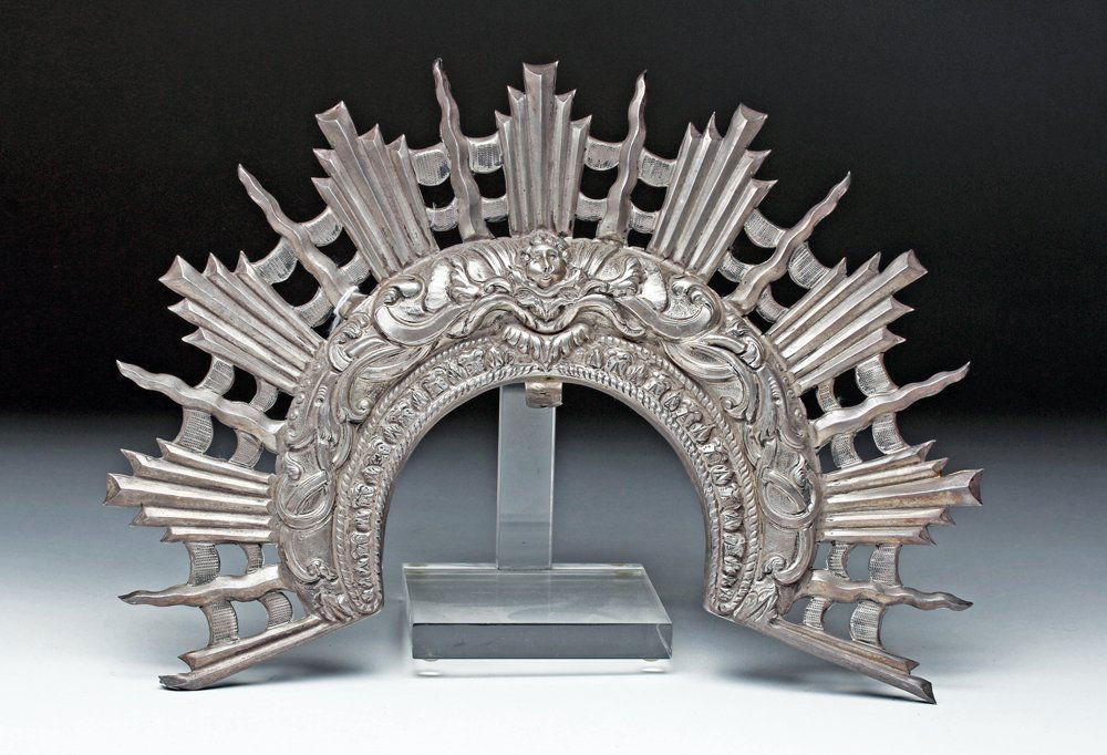 20th C. Bolivian Silver Resplendor Crown, ex-Historia (1 of 3)