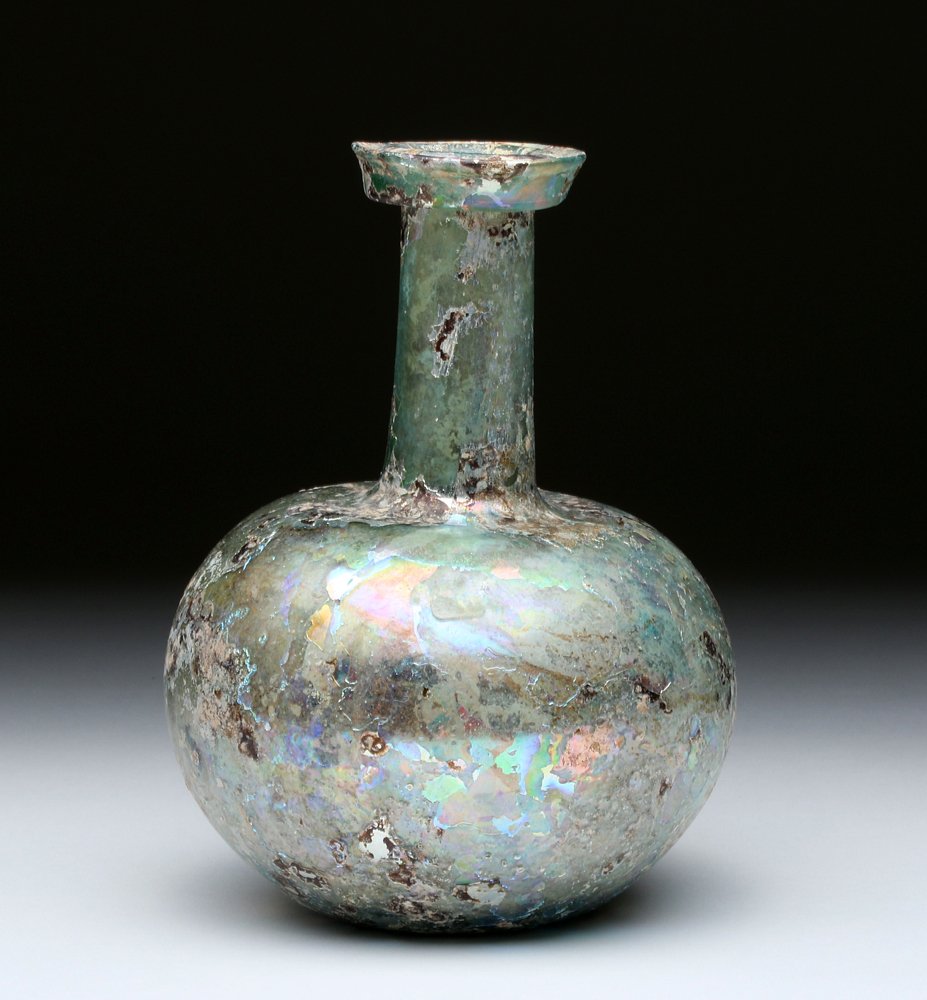 Gorgeous Roman Glass Tall-Neck Bottle (1 of 3)