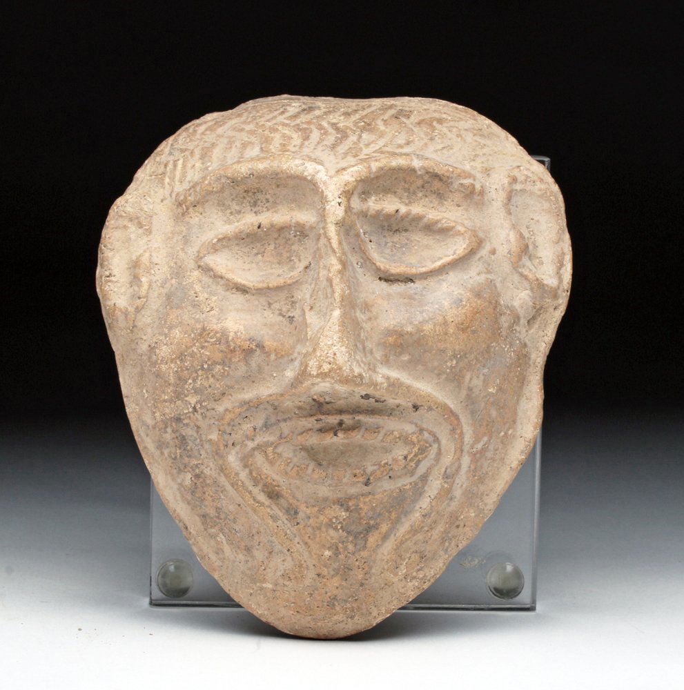Mesopotamian Mask of a Man's Face, ex-Anavian (1 of 3)