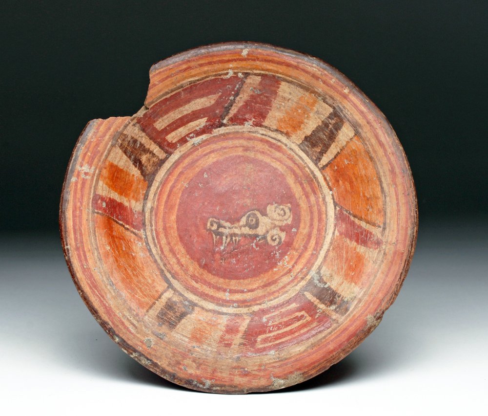 Rare Mixtec Polychrome Plate (1 of 3)