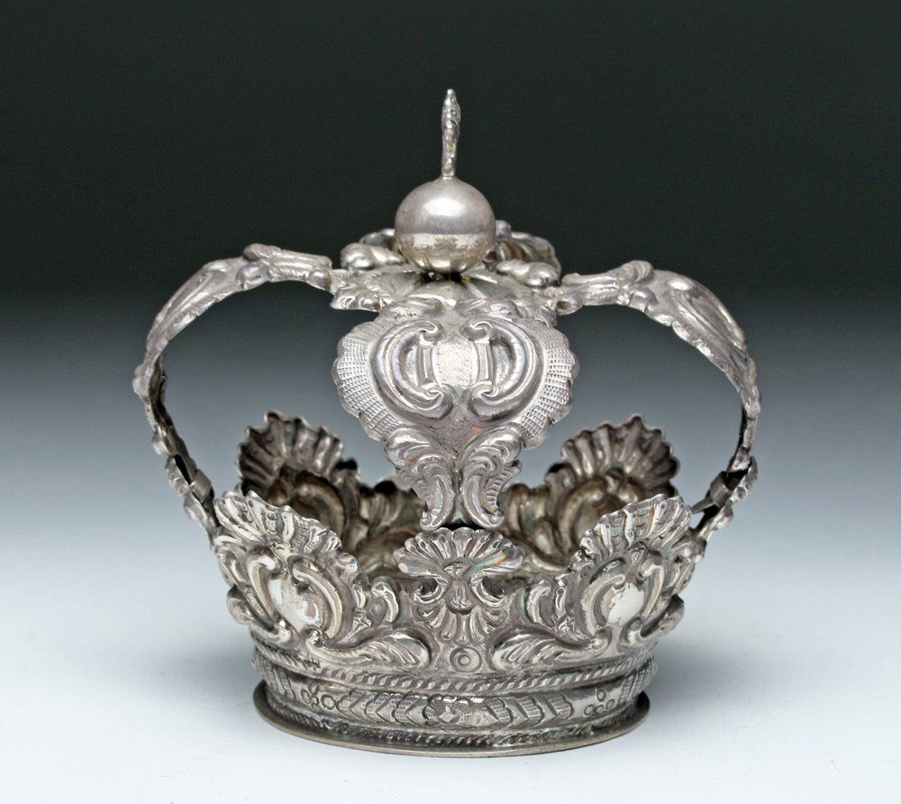 19th C. Colonial Silver Crown, 3.5 oz, ex-Historia (1 of 4)