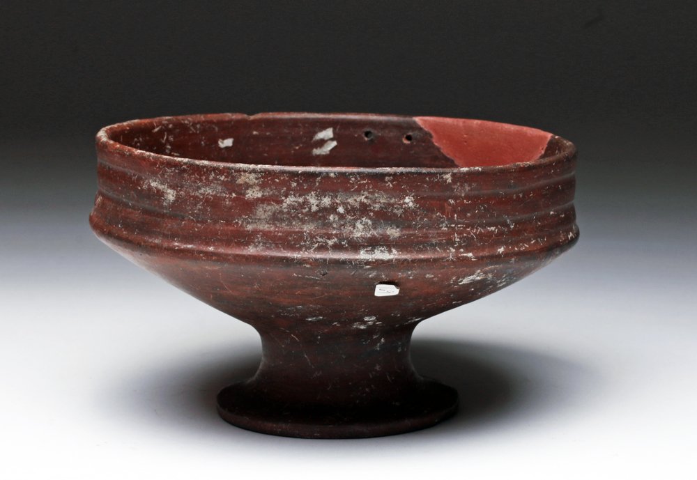Etruscan Bucchero Footed Bowl (1 of 3)