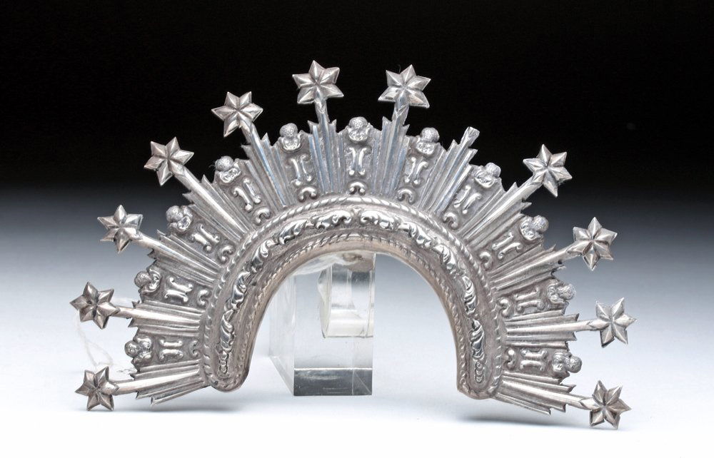 20th C. Colonial Silver Resplendor Crown, ex-Historia (1 of 2)