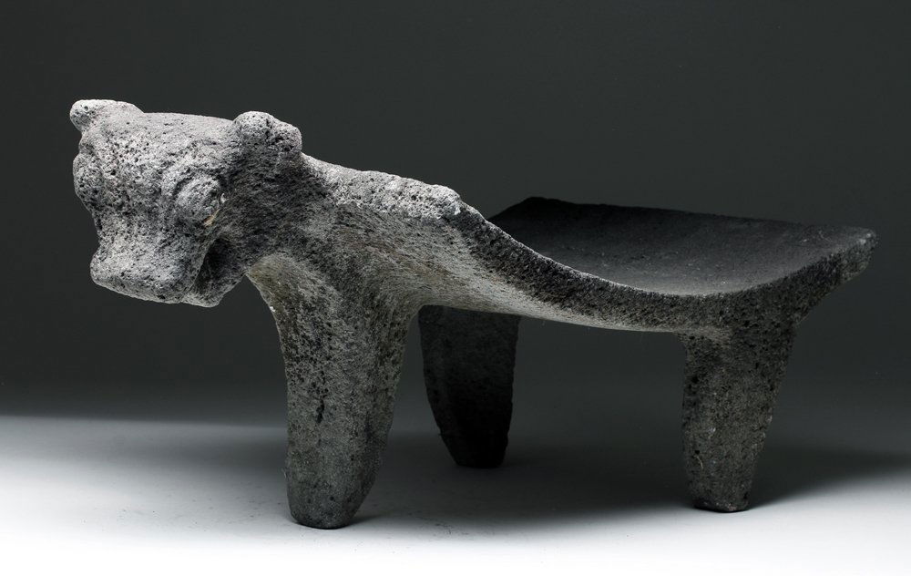 Nicoya Volcanic Stone Metate - Jaguar, ex-Christie's (1 of 5)
