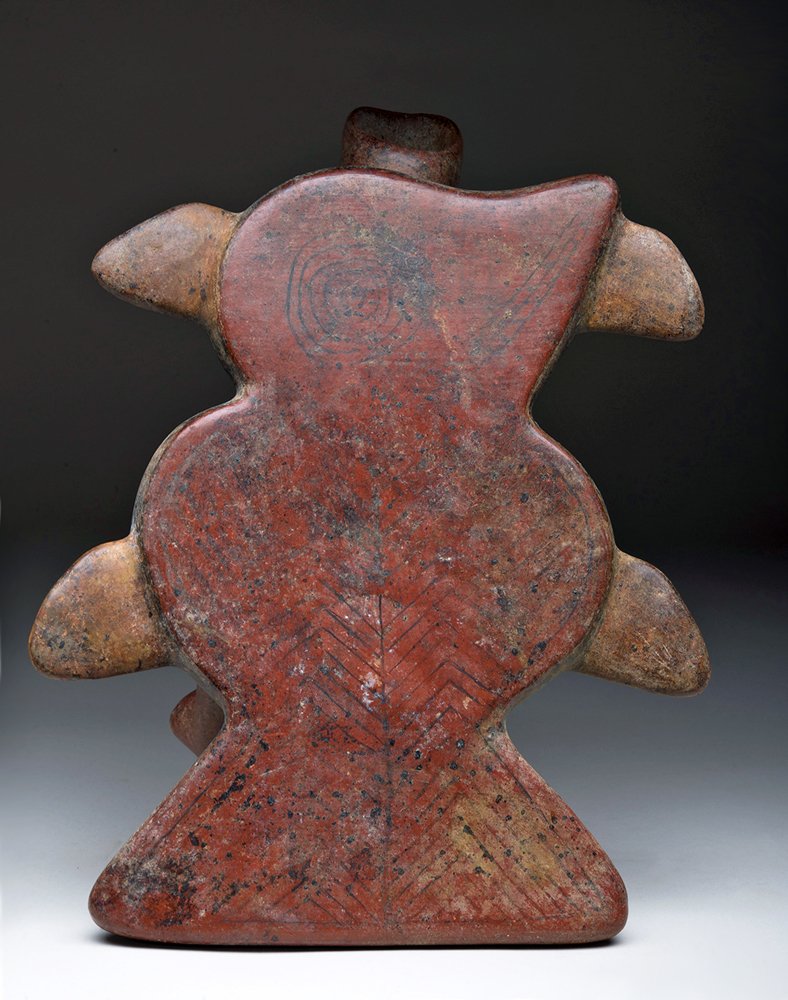 Colima Spouted Reclinatorio Vessel, Stylized Bird (1 of 4)