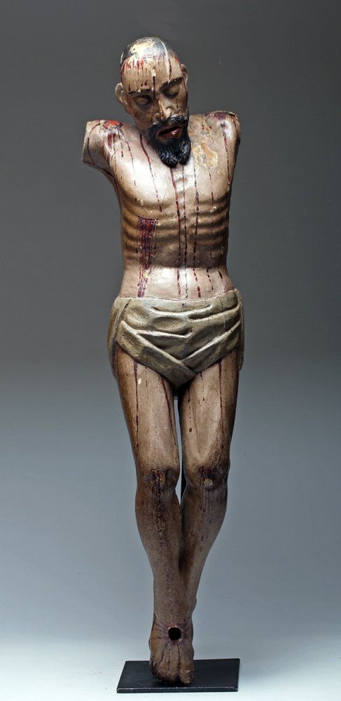 19th C. Mexican Painted  Crucificado from 1825 (1 of 5)