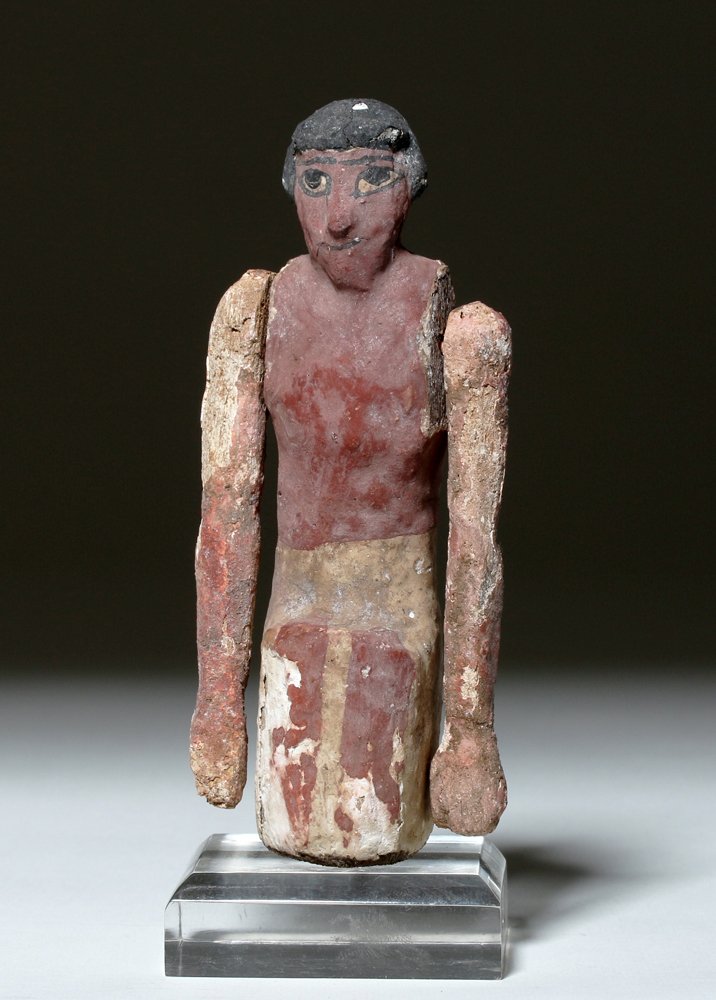Ancient Egyptian Polychrome Wood Boat Figure (1 of 4)