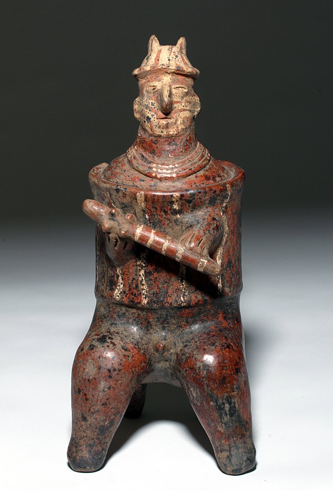 Huge Nayarit Seated Warrior with Barrel Armor (1 of 4)