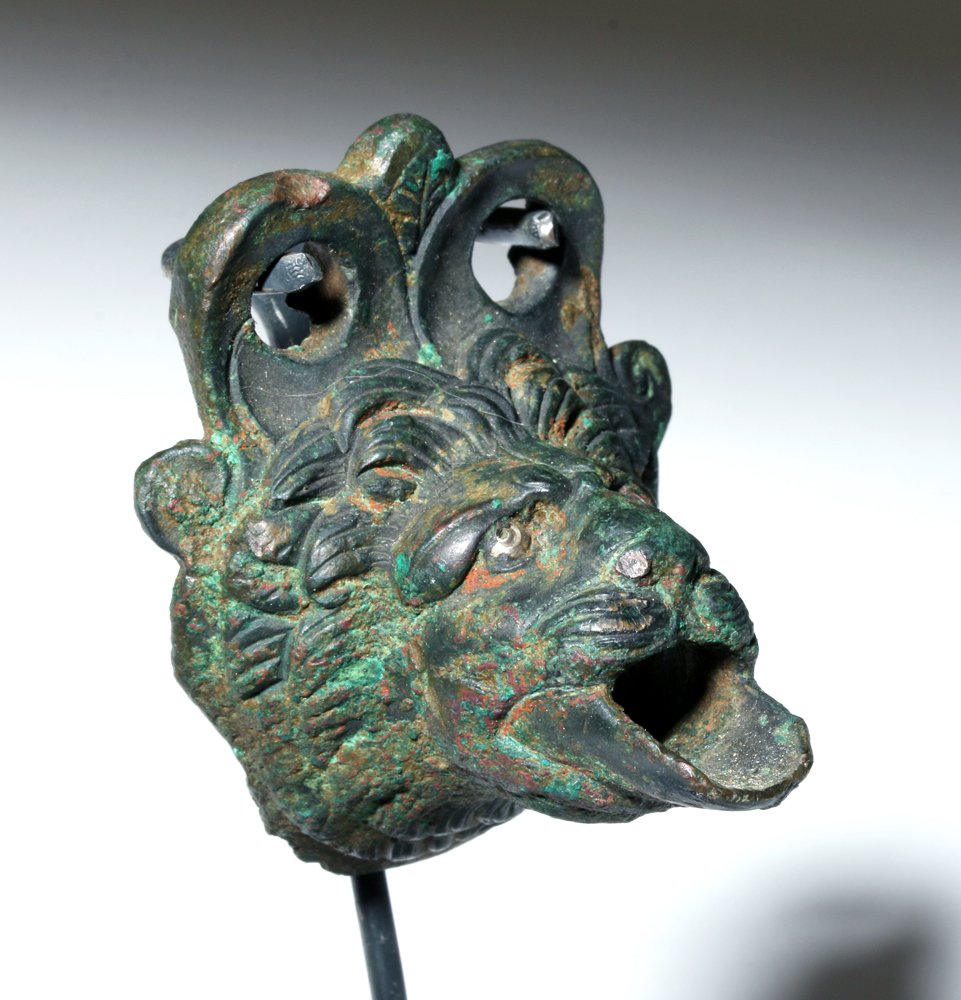 Fine Roman Bronze Water Spout - Silver Eyes (1 of 7)