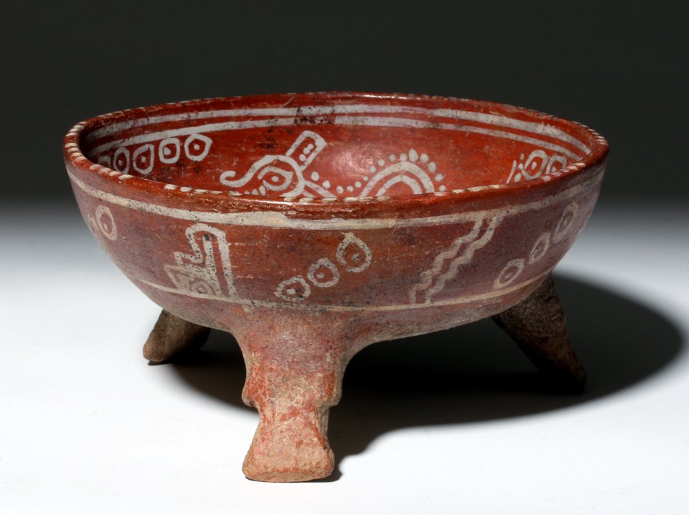 Michoacan Pottery Bichrome Tripod Rattle Grater Bowl (1 of 4)
