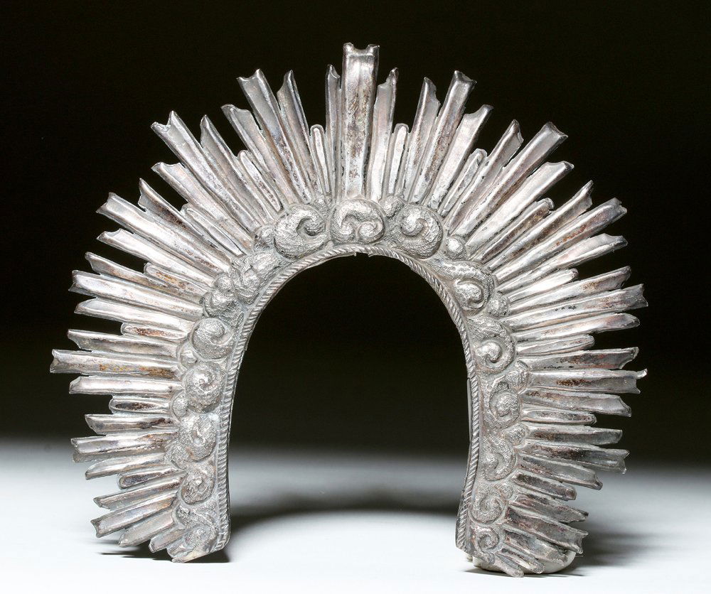 19th C. Mexican Silver Resplandor Crown, ex-Malter (1 of 3)