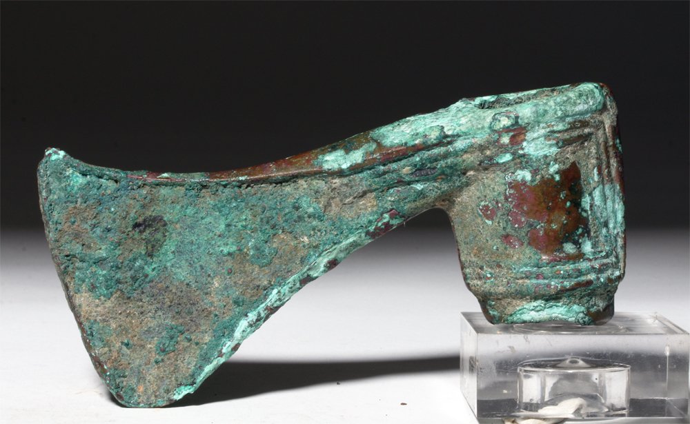 Luristan Bronze Axe Decorated Border, ex-Piscopo (1 of 4)