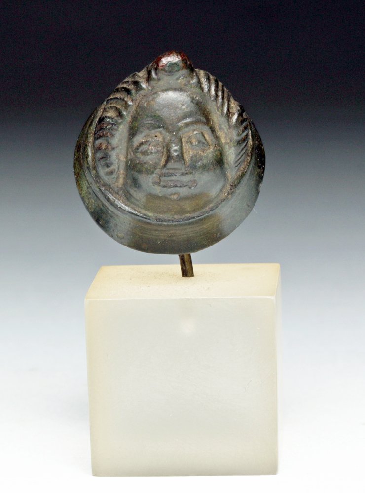 Roman Bronze Face Applique of Eros (1 of 4)