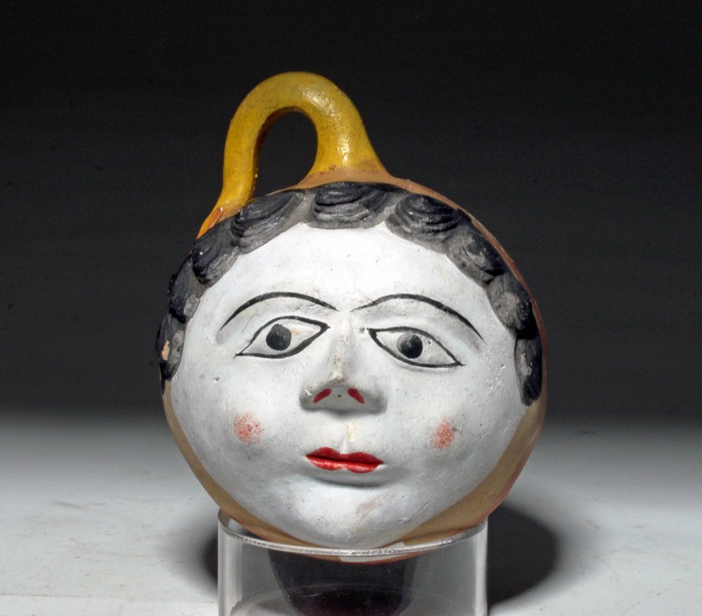 Early 20th C. Mexican Tonala Face Bank, Ex-Historia (1 of 4)