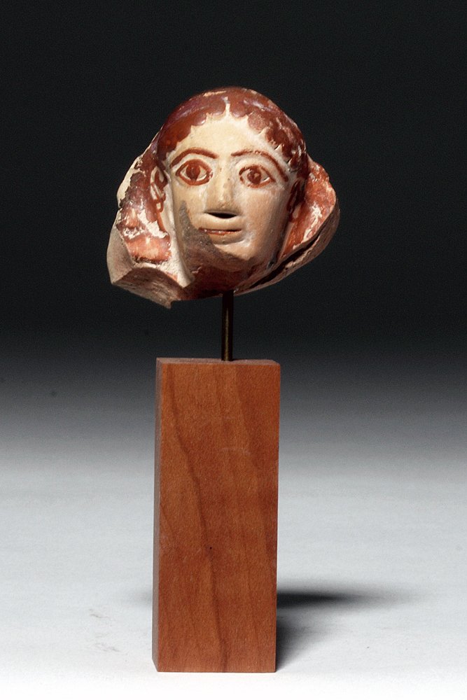 Wonderfully Detailed Greek Pottery Protome Head (1 of 4)