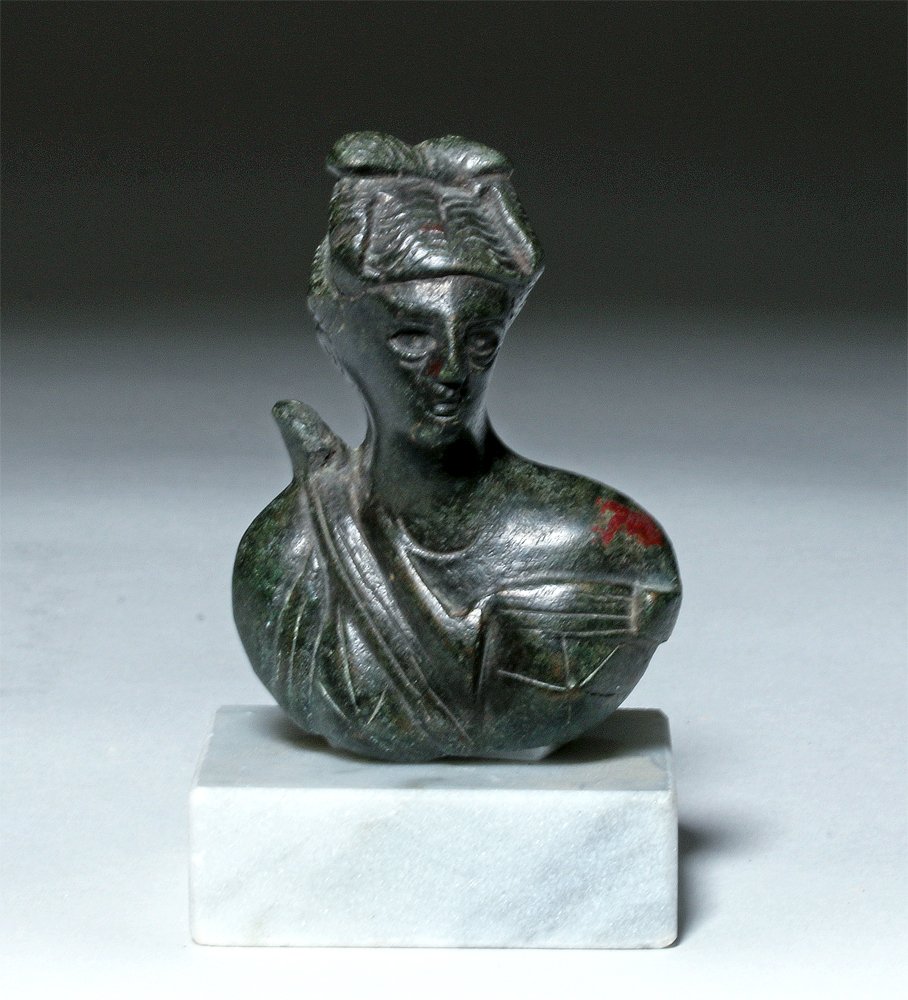 Fine Roman Bronze Applique of Dianna / Artemis (1 of 4)