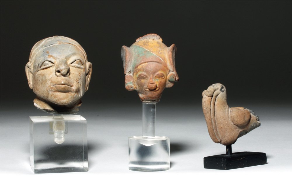 Lot of 3 Pre-Columbian Pottery Items from Ecuador (1 of 3)