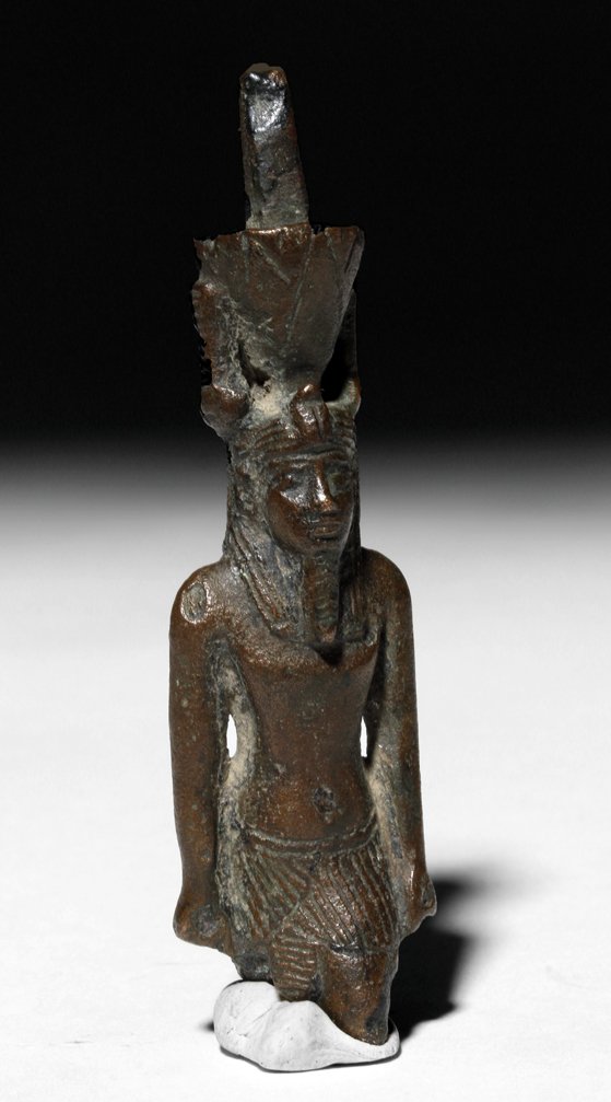 Egyptian Bronze Striding Pharaoh Amulet (1 of 3)