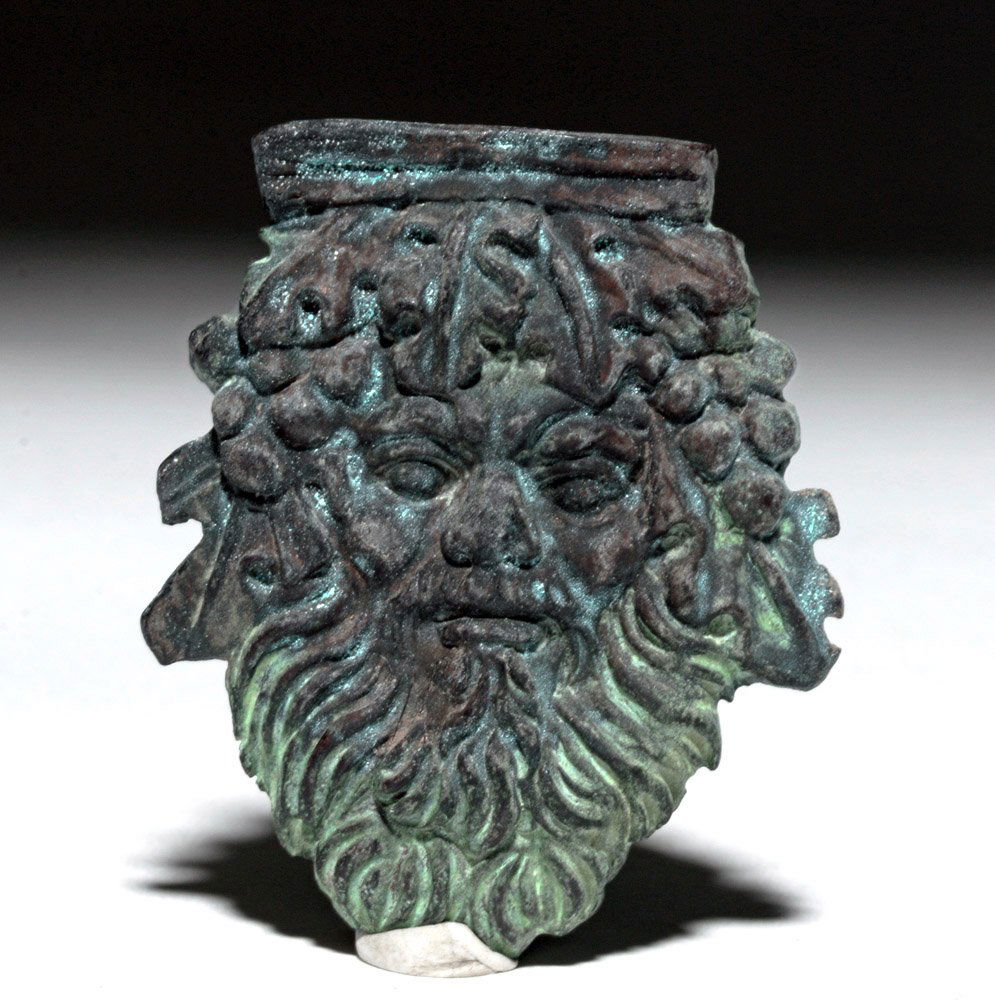 Roman Bronze Applique in form of Silenus (1 of 2)