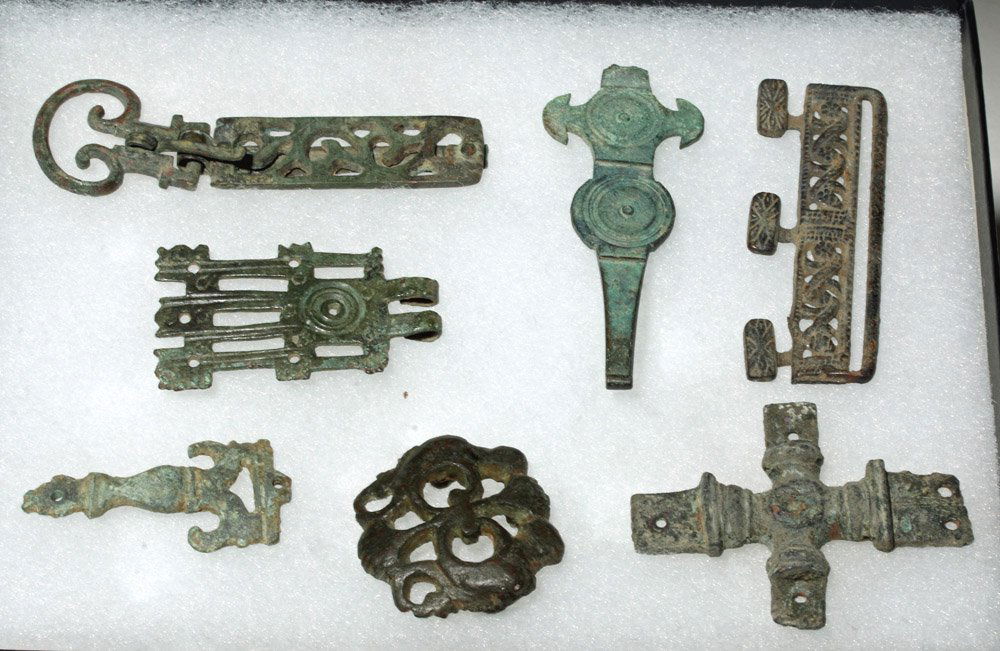 7 Roman Era Bronze Objects - Belts, Fittings, Etc (1 of 6)