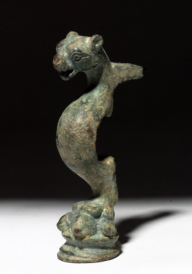 Large Roman Bronze Cauldron Foot - Lion Form (1 of 5)