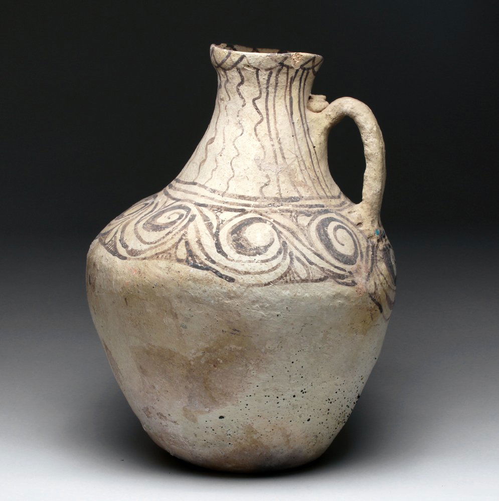 Large / Early Islamic Bi-Chrome Jug (1 of 5)