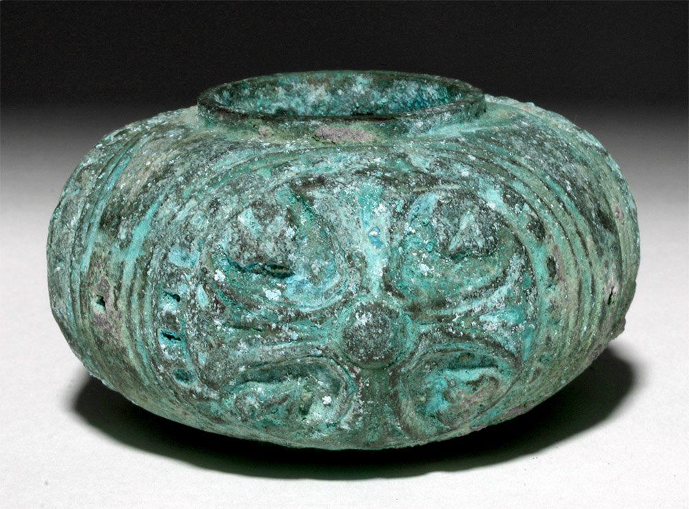 Byzantine Bronze Mace Head w/ Cross Designs (1 of 3)