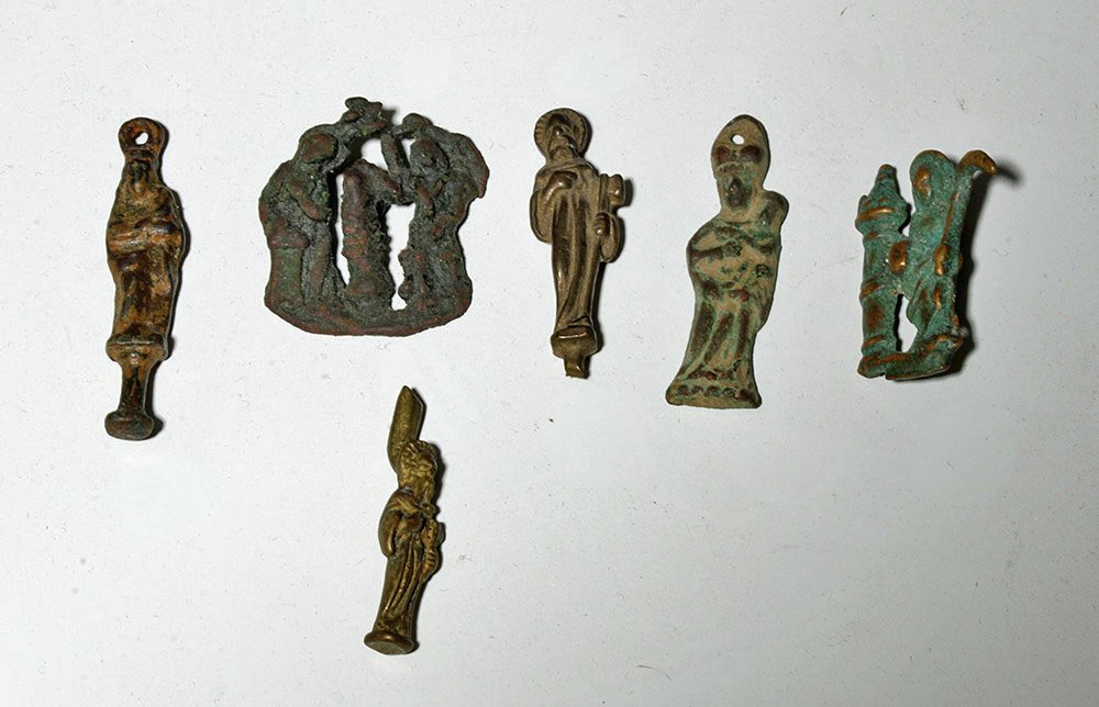 Lot of 6 Byzantine Bronze Pilgrim Badges (1 of 3)
