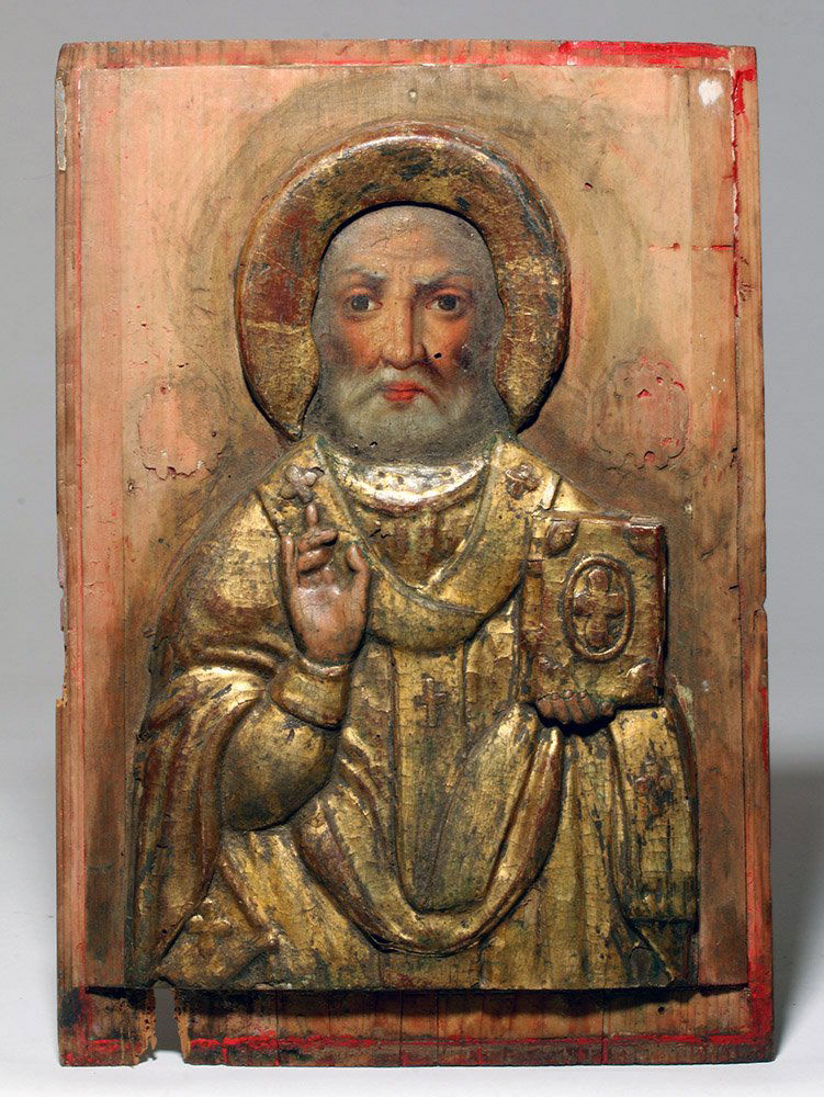 17th C. Russian Icon - St. Nicholas the Wonderworker (1 of 3)