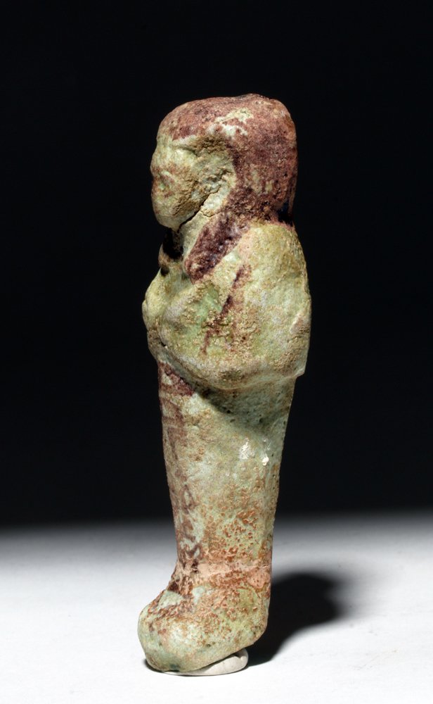 Ancient Egyptian Faience Ushabti with Hieroglyphs (1 of 3)