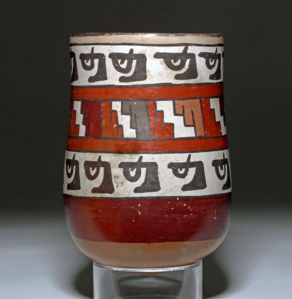 Nazca Polychrome Pottery Jar - Bird's Eyes (1 of 4)