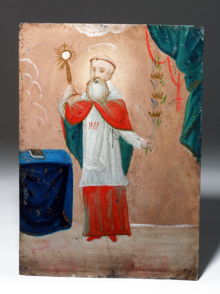 19th C. Mexican Retablo - San Ramon Nonato by Barajas (1 of 2)