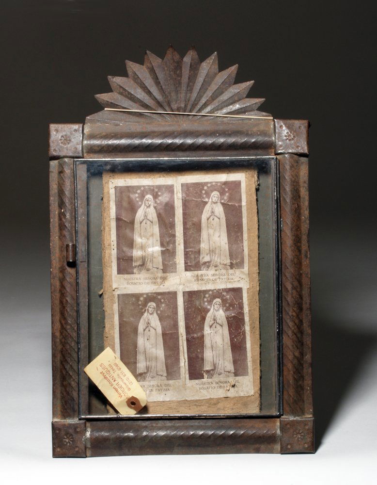 Mexican Tin Nicho + Nuestra Senora del Rosario Fatima (1 of 3)