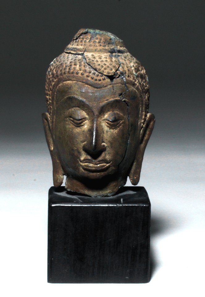 17th C. Thai Bronze Head of Buddha (1 of 4)