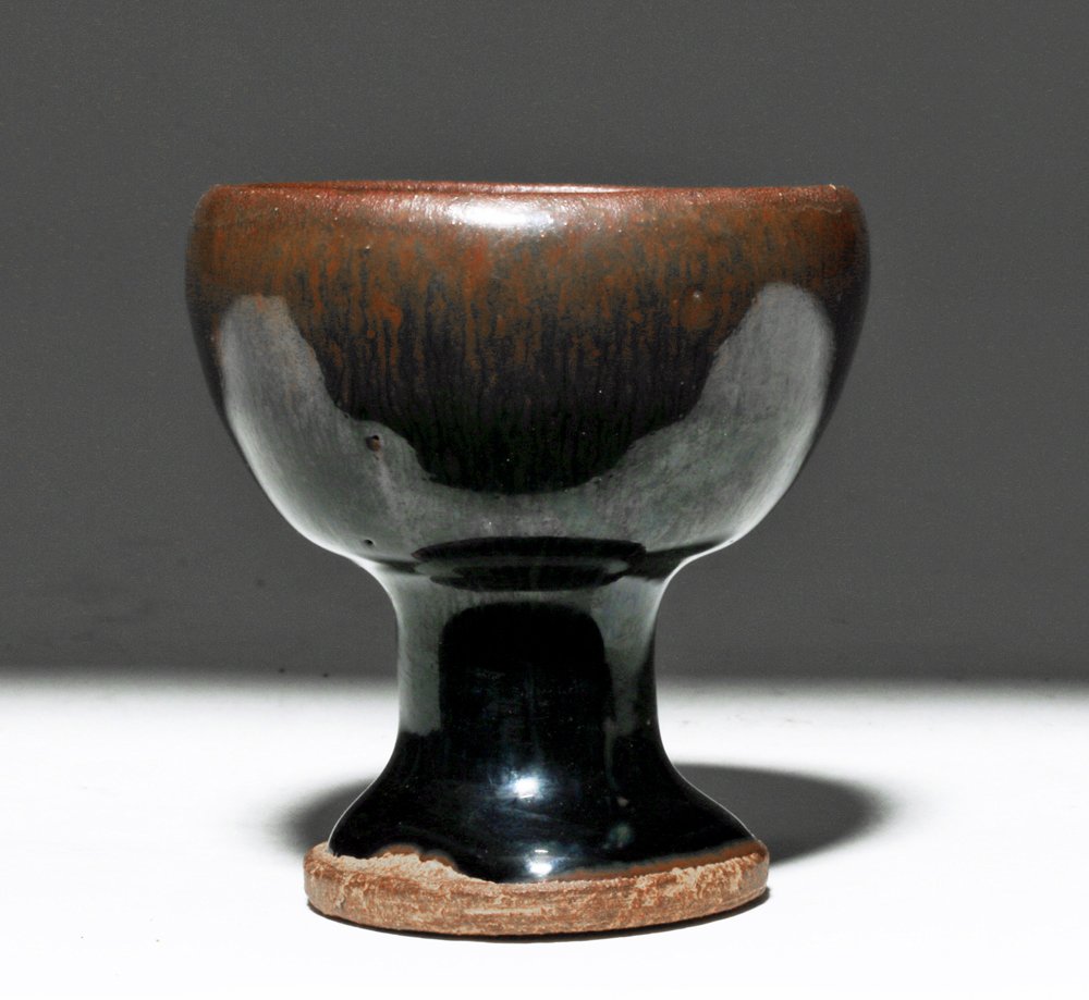 Chinese Song Dynasty Jianyao Hare's Fur Stem Cup (1 of 5)
