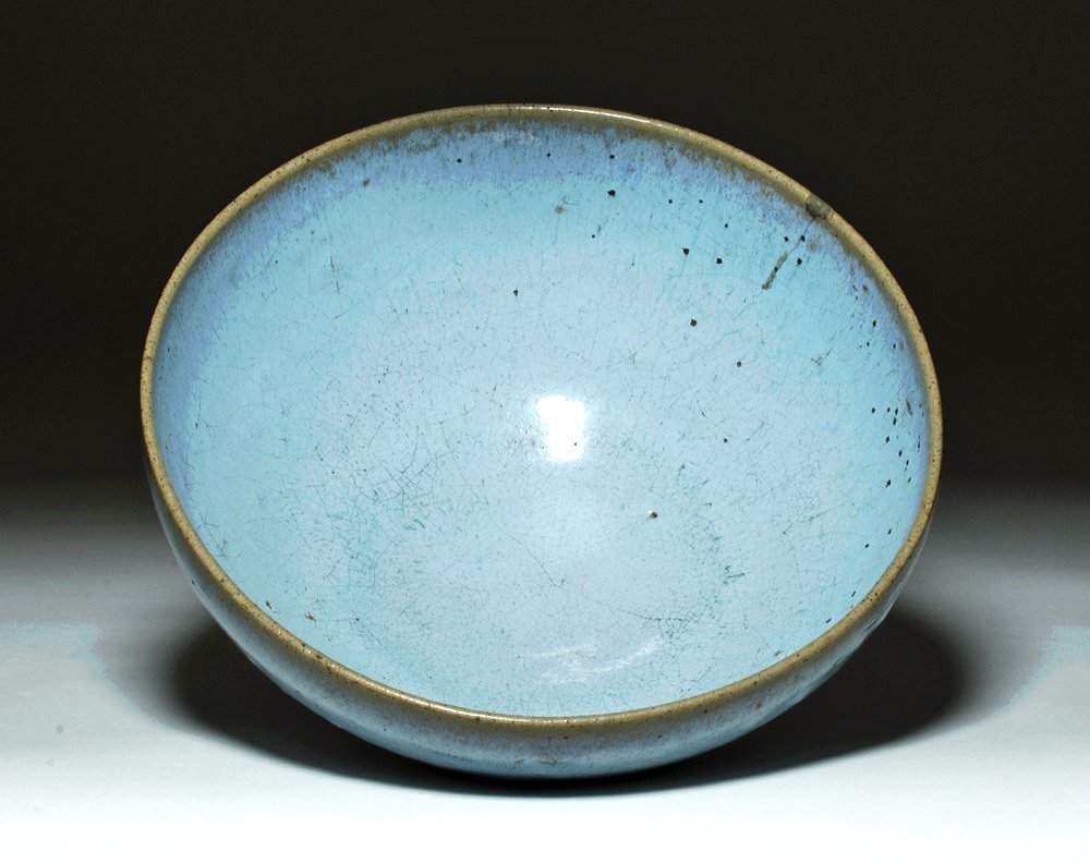 Large Chinese Longquan Song Dynasty Blue Glazed Bowl (1 of 4)