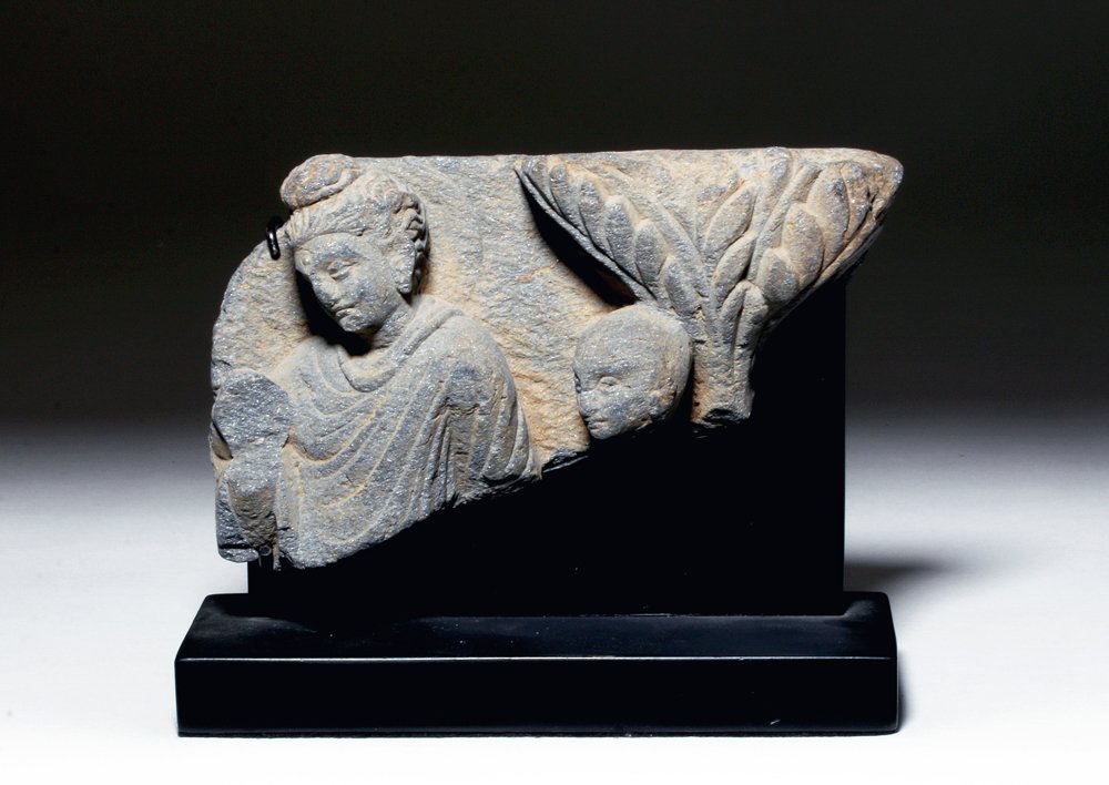 Gandharan Schist Fragment - Reclining Buddha (1 of 3)