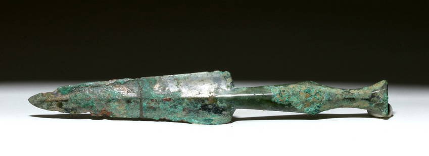 Ancient China Warring States Dagger, ex-Piscopo: China, Warring States Period, ca. 475 to 221 BCE. This is a beautiful dagger from the Warring States period, a time of great flux in Chinese society, when kingdoms and warlords traded land