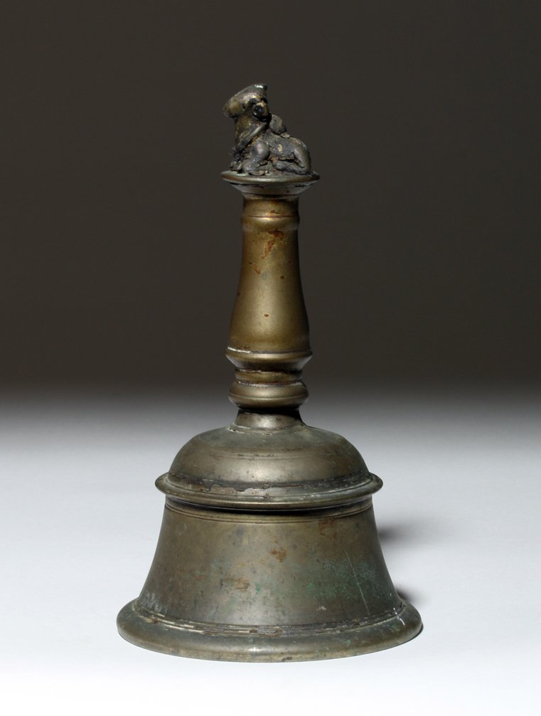 Indian Bronze Bell Depicting Sacred Cow - Iron Clapper (1 of 4)
