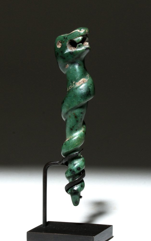 Mixtec Greenstone Piercer (Bloodletter) - Snake Form (1 of 4)