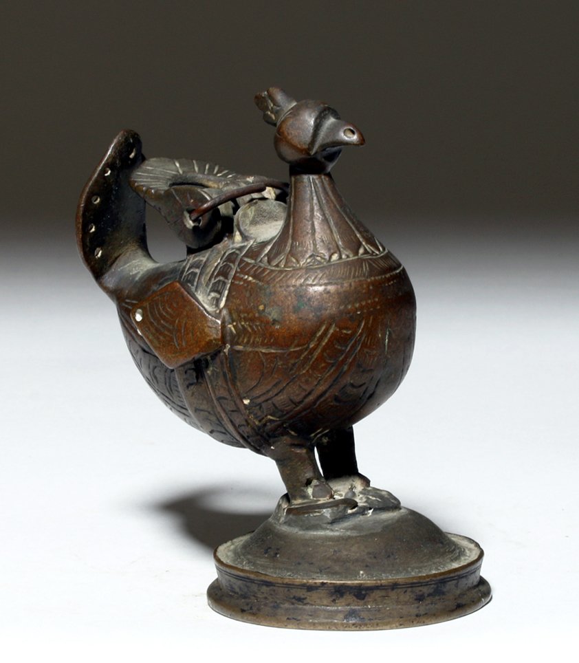 Rare 18th C. Indian Bronze Betel Nut Container (1 of 5)