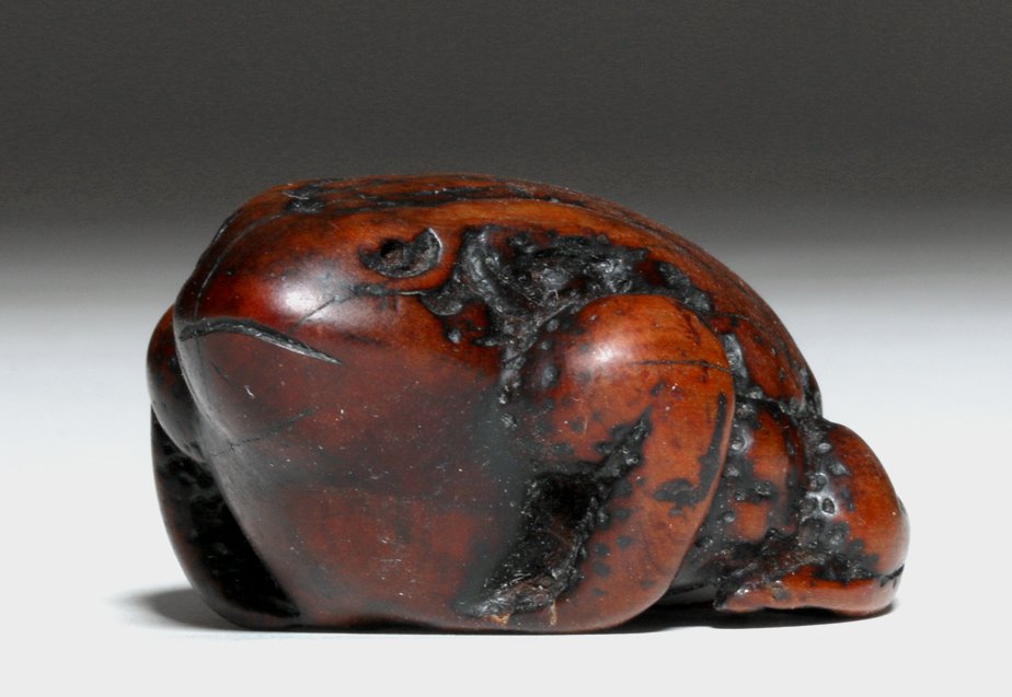 Japanese Boxwood Netsuke - Bullfrog/Toad (1 of 6)