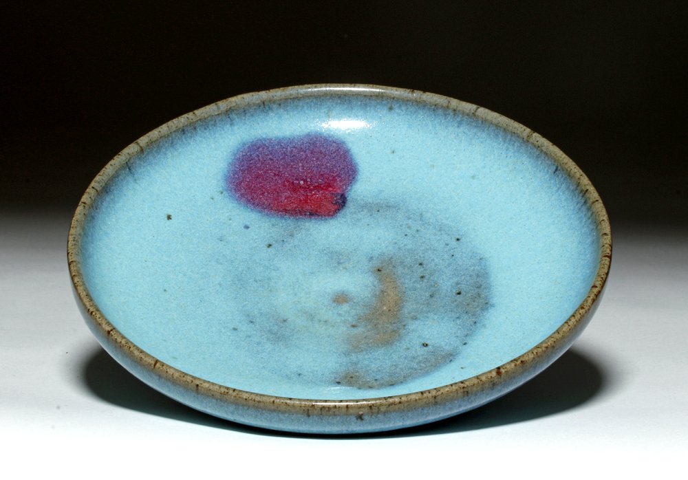 Chinese Junyao Shallow Dish with Purple Splash (1 of 4)