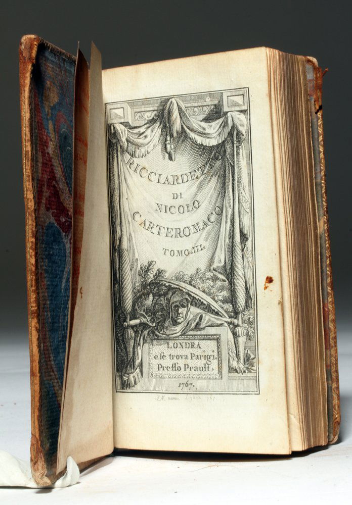 1767 Italian Book -- Ricciardetto di Nicolo Carteromaco (1 of 4)