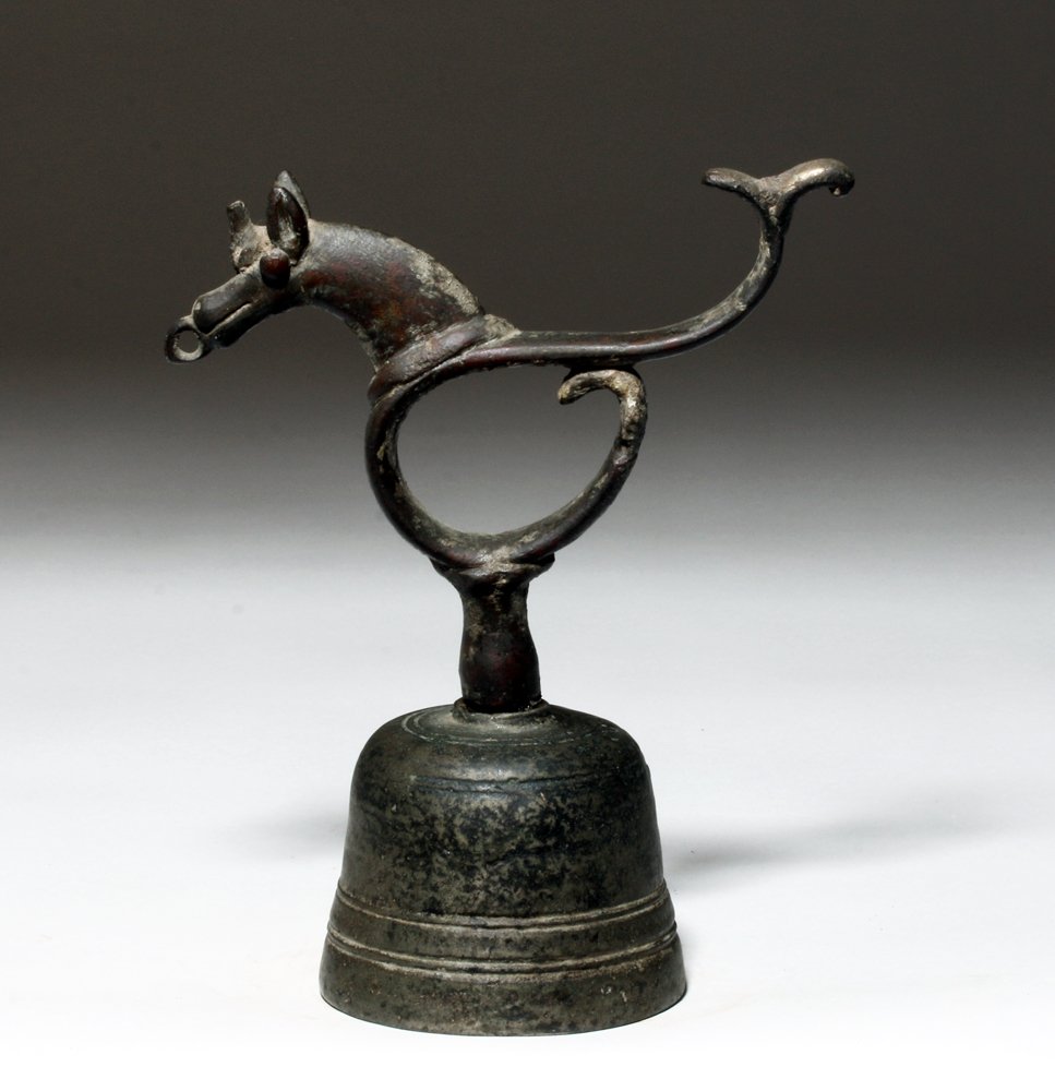 18th C. Nepalese Bronze Bell with Dragon (1 of 5)