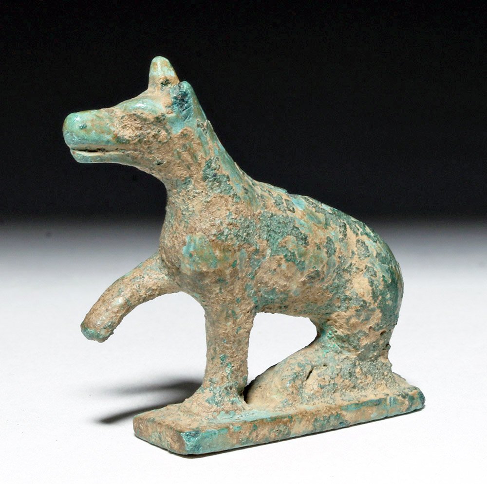 Adorable Roman Bronze Prancing Dog (1 of 4)