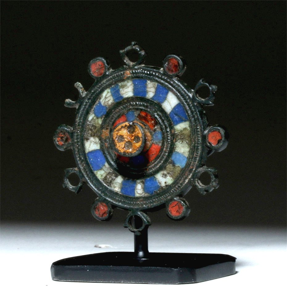 Very Fine Roman Enameled Bronze Brooch (1 of 5)